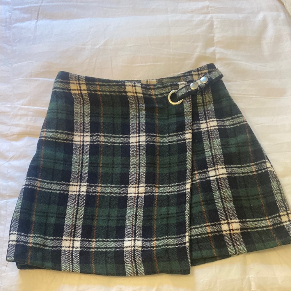 Multicolored Wrap Mini Skirt